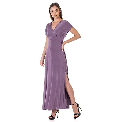 24/7 Comfort Apparel Womens 24/7 Comfort Apparel Floral Long Sleeve Empire  Waist Dress | Connecticut Post Mall