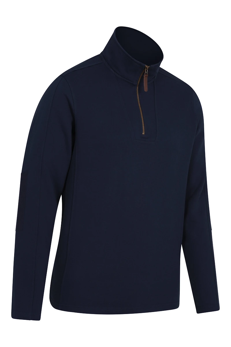 Zeta Mens Zip Neck Top