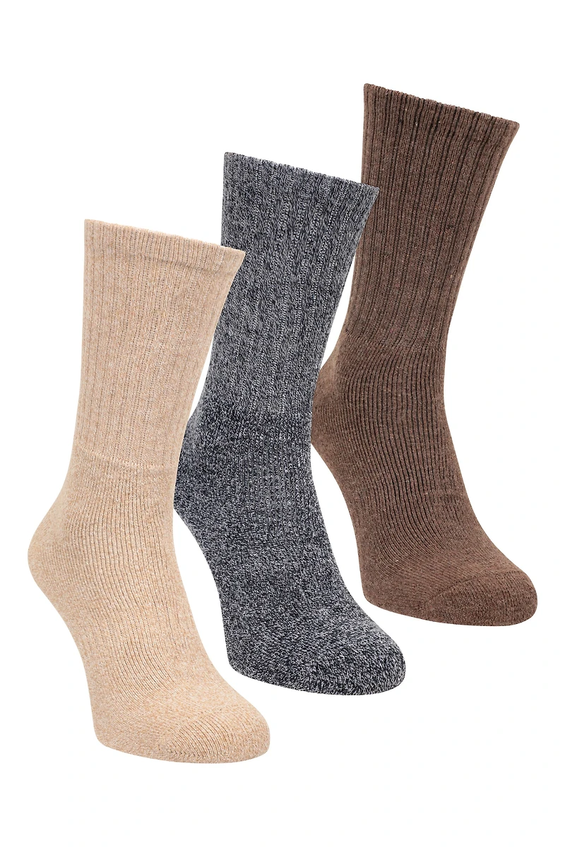 Outdoor Mens Mid-Calf Hiking Socks 3-Pack