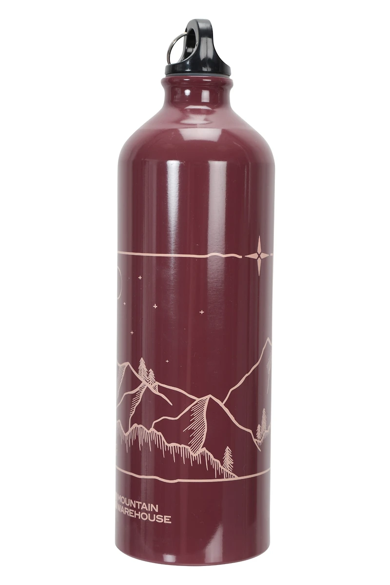 35 oz. Printed Metallic Bottle With Karabiner