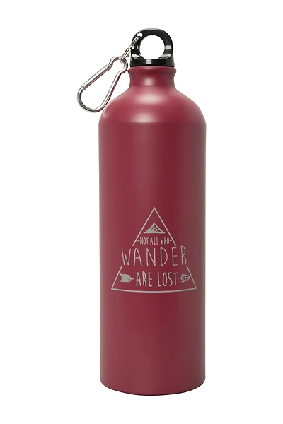35 oz. Printed Metallic Bottle With Karabiner