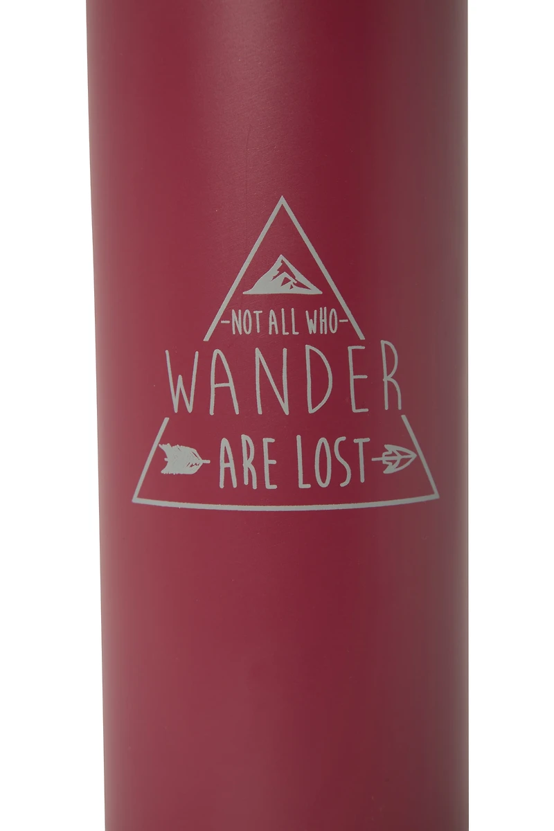 35 oz. Printed Metallic Bottle With Karabiner