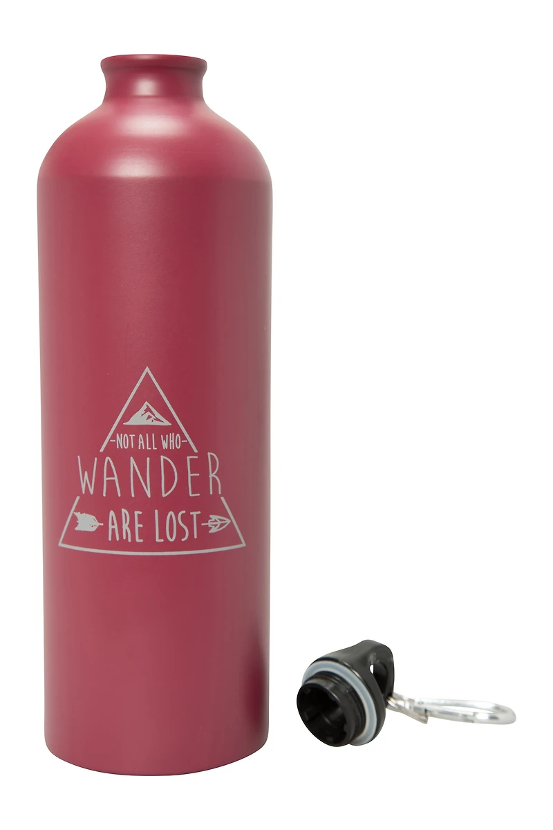 35 oz. Printed Metallic Bottle With Karabiner