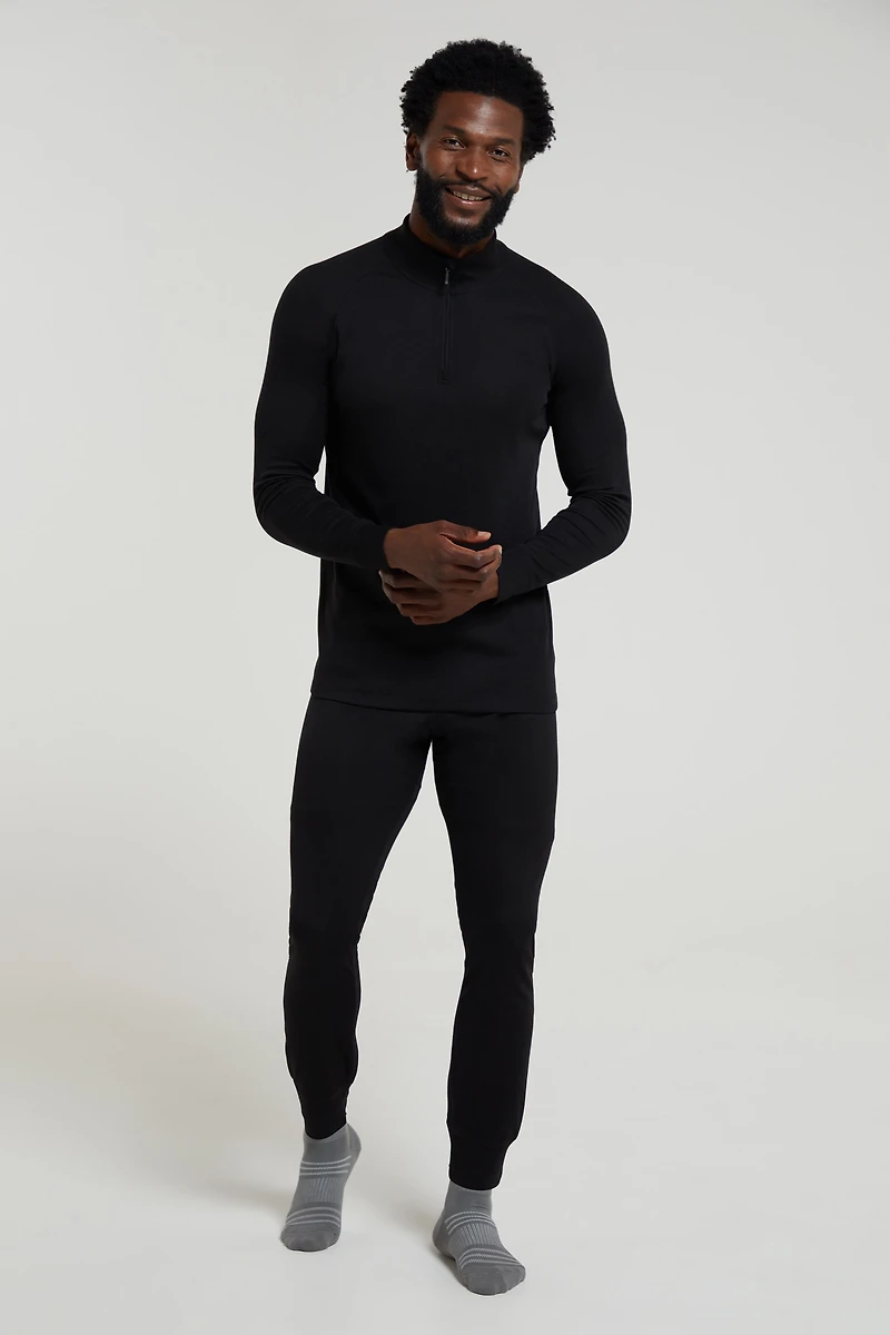 Talus Mens Long Sleeved Zip Neck Top