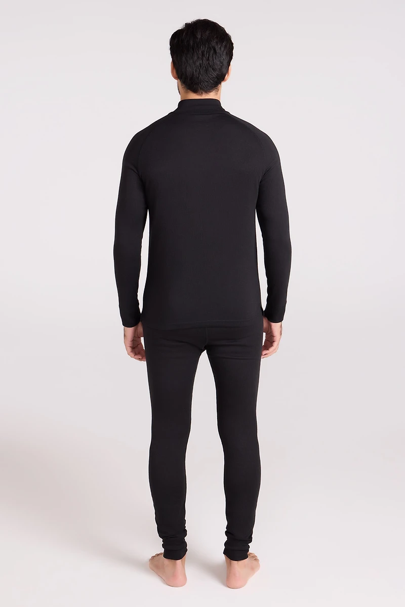 Talus Mens Long Sleeved Zip Neck Top