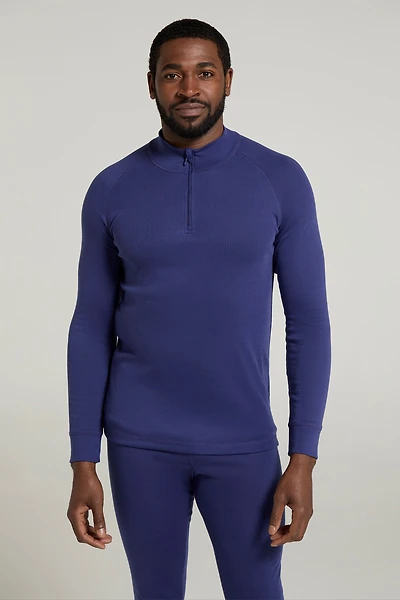 Talus Mens Long Sleeved Zip Neck Top