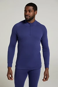 Talus Mens Long Sleeved Zip Neck Top