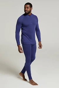 Talus Mens Long Sleeved Zip Neck Top