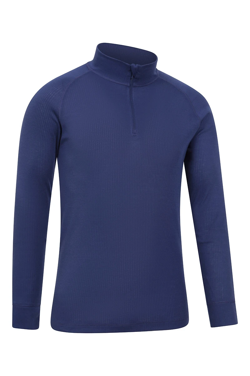 Talus Mens Long Sleeved Zip Neck Top