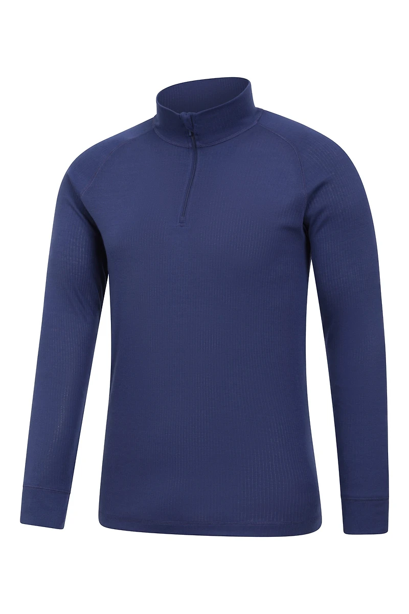 Talus Mens Long Sleeved Zip Neck Top