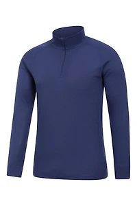 Talus Mens Long Sleeved Zip Neck Top