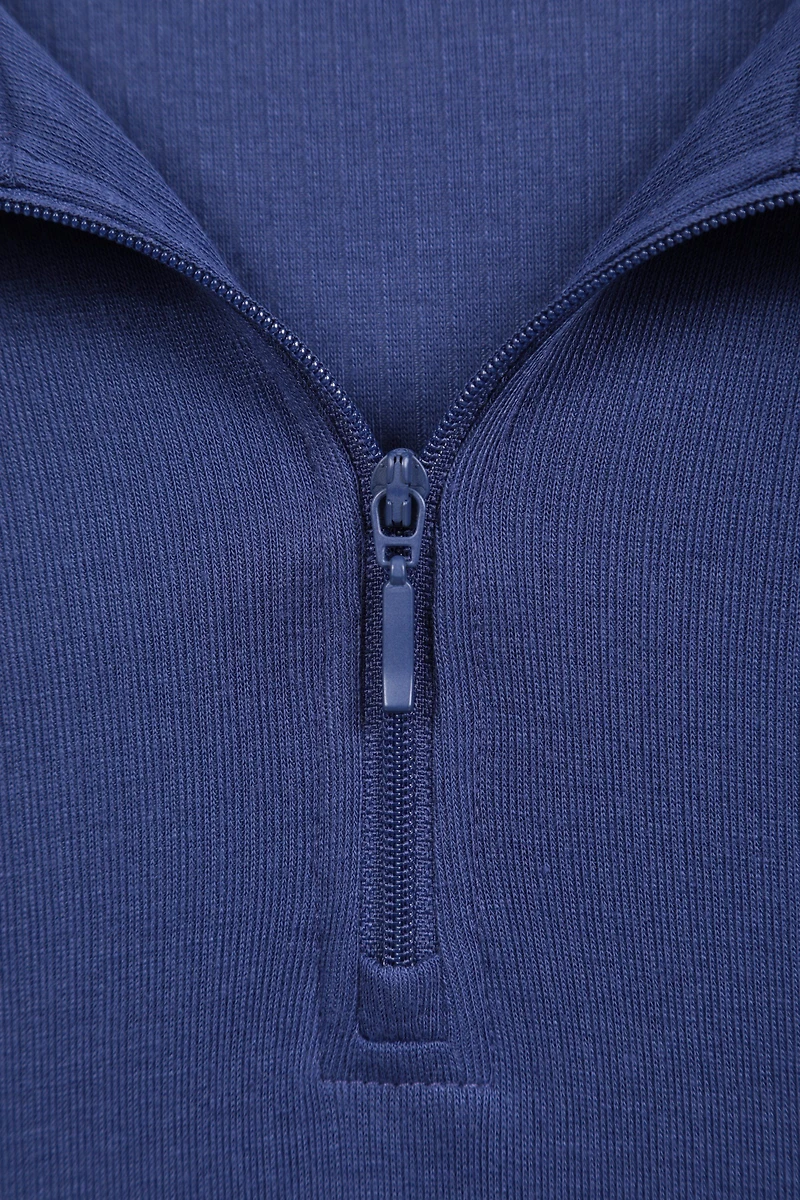 Talus Mens Long Sleeved Zip Neck Top