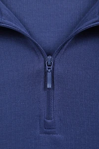 Talus Mens Long Sleeved Zip Neck Top