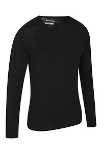 Merino Mens Long Sleeved Round Neck Top