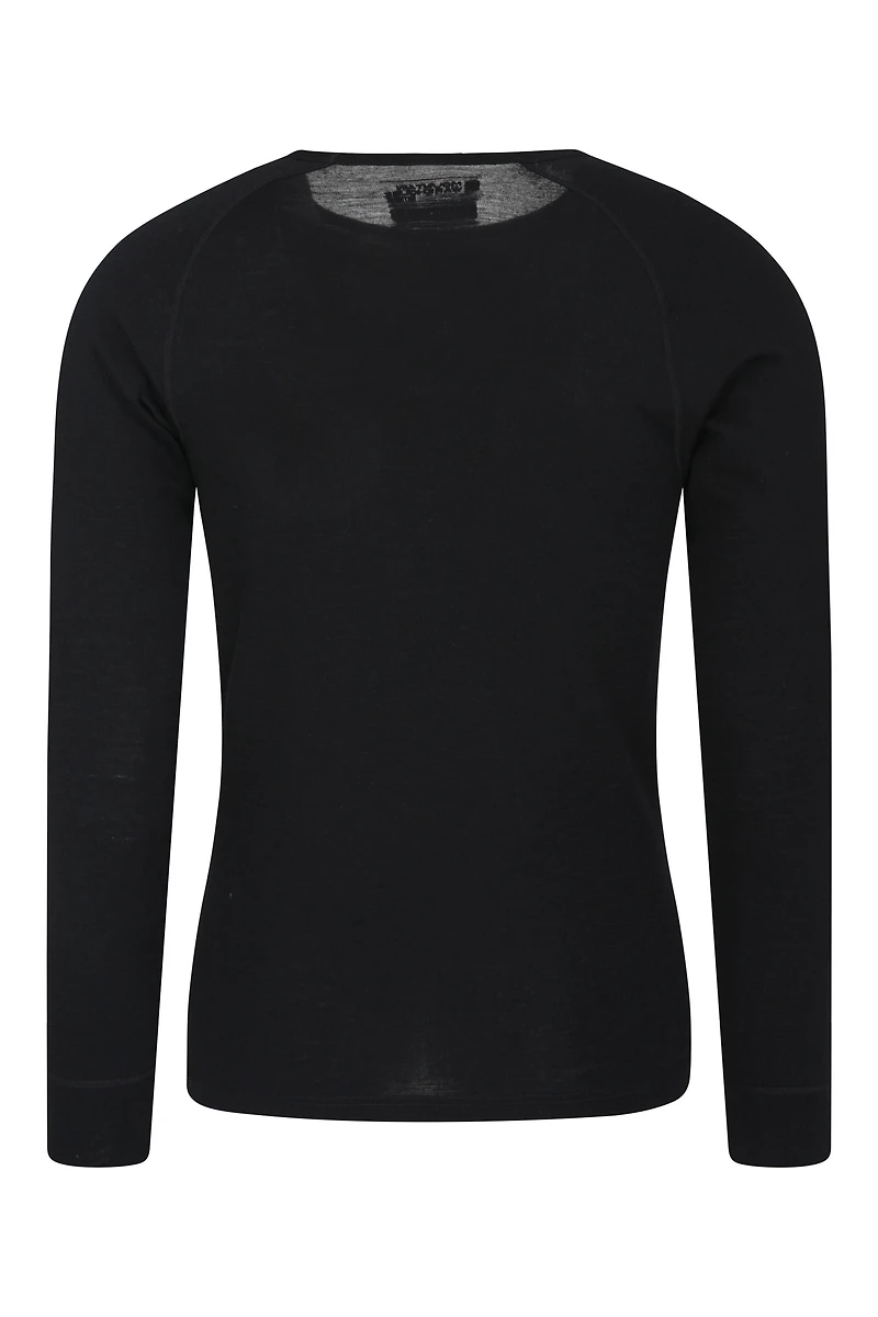 Merino Mens Long Sleeved Round Neck Top