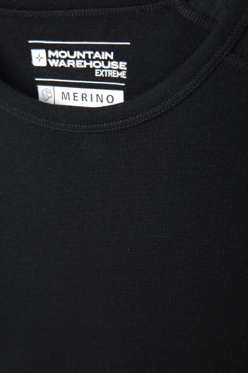 Merino Mens Long Sleeved Round Neck Top