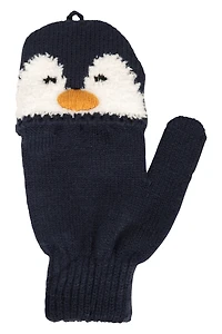 Penguin Knitted Kids Gloves