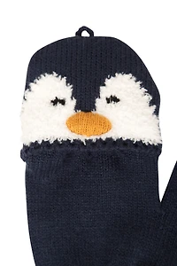Penguin Knitted Kids Gloves