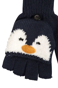 Penguin Knitted Kids Gloves