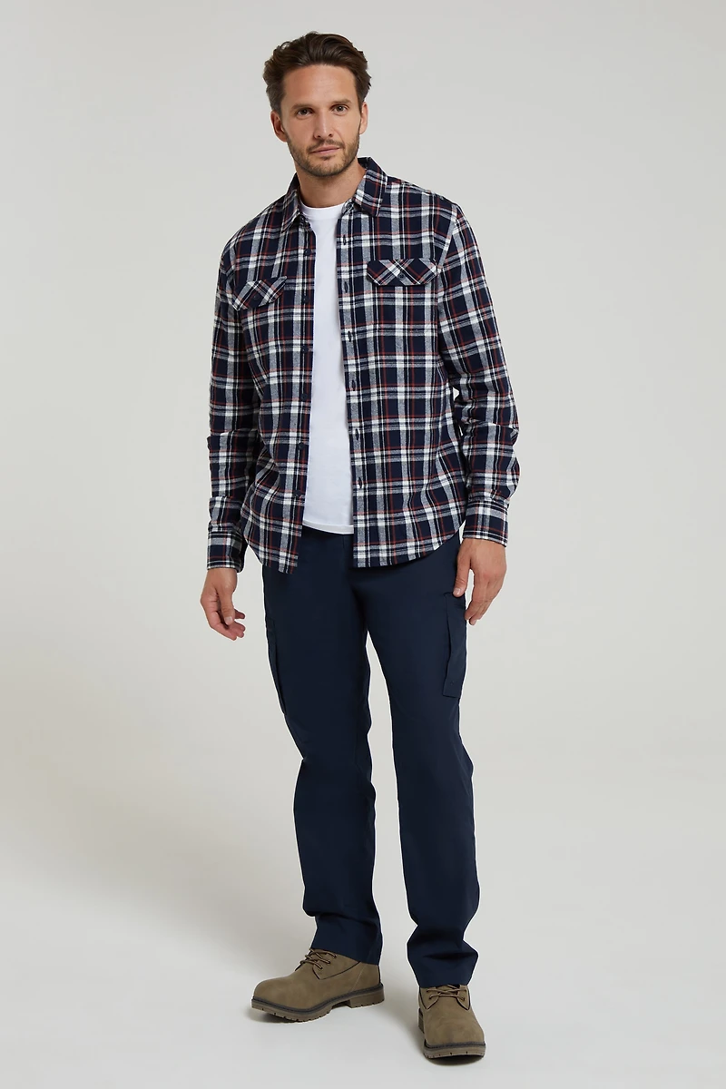 Trace Mens Flannel Long Sleeve Shirt