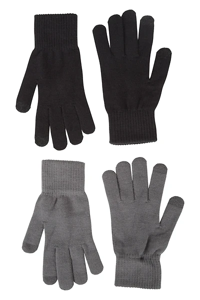 Magic Touchscreen Mens Gloves - 2Pk