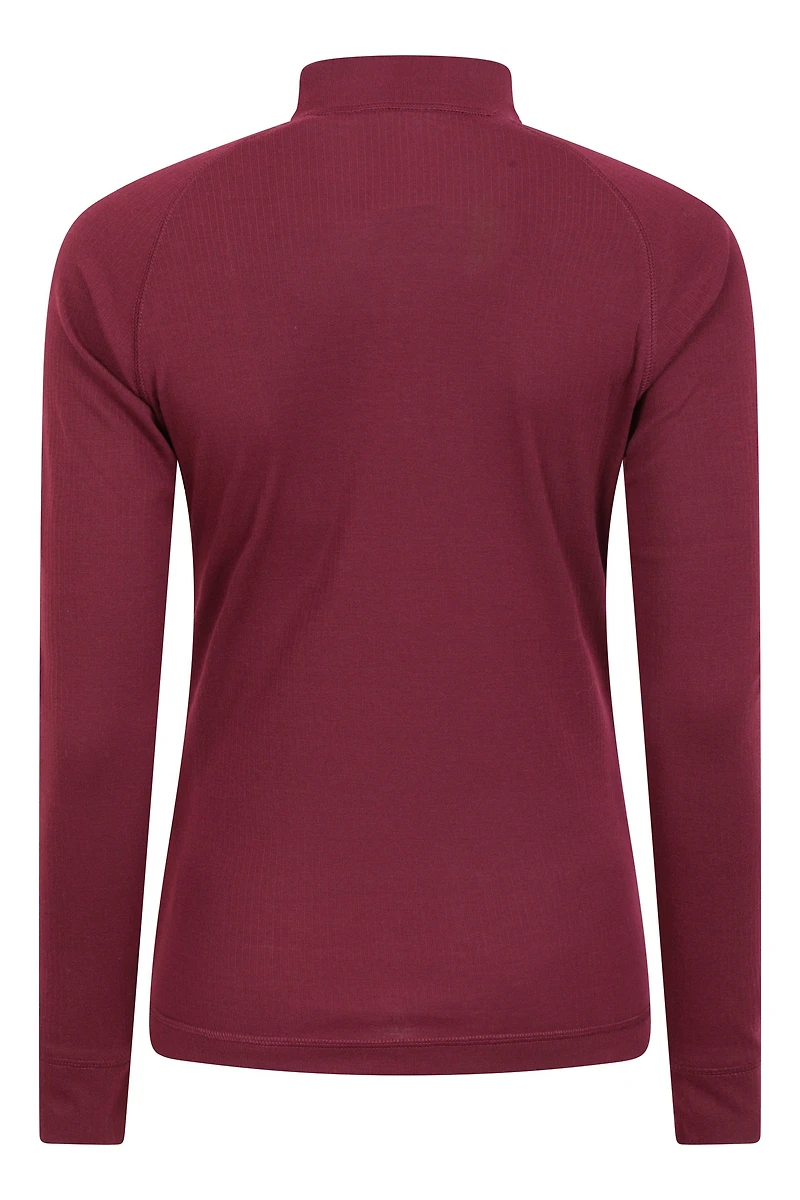 Talus Womens Long Sleeved Zip Neck Top