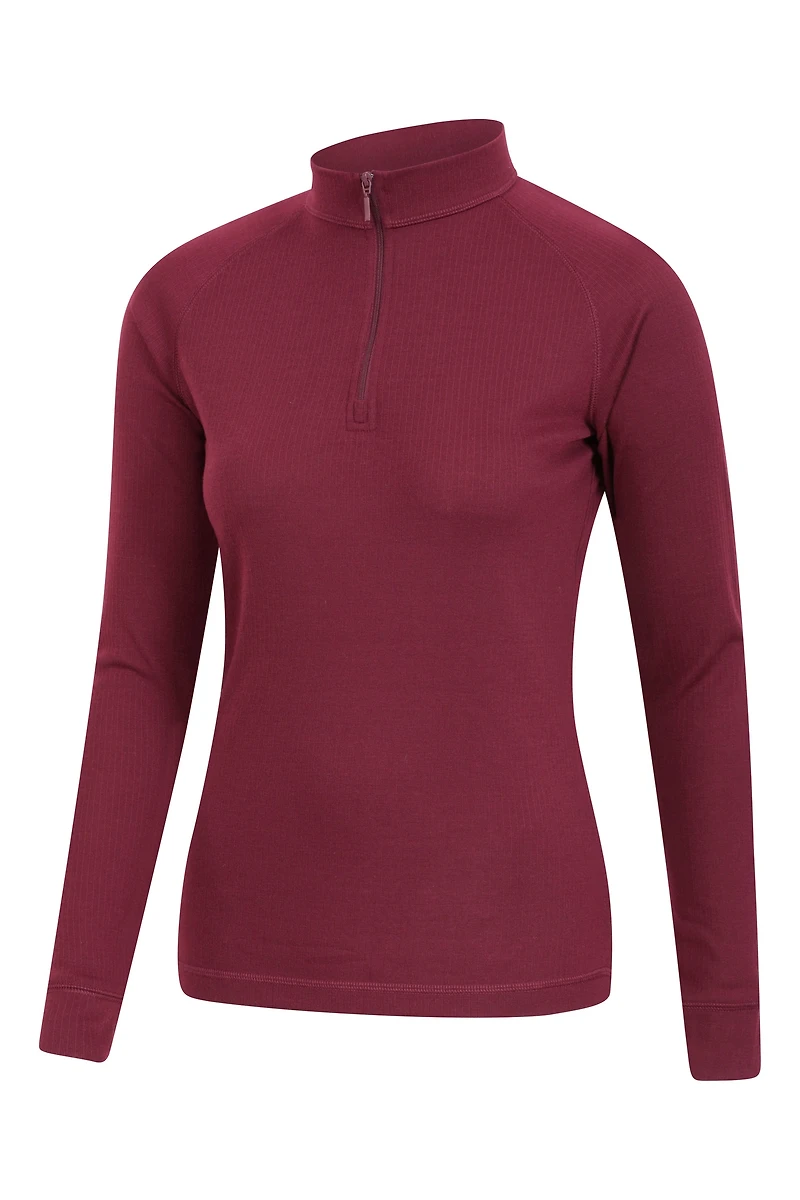 Talus Womens Long Sleeved Zip Neck Top