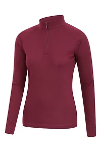 Talus Womens Long Sleeved Zip Neck Top