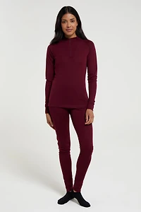 Talus Womens Long Sleeved Zip Neck Top