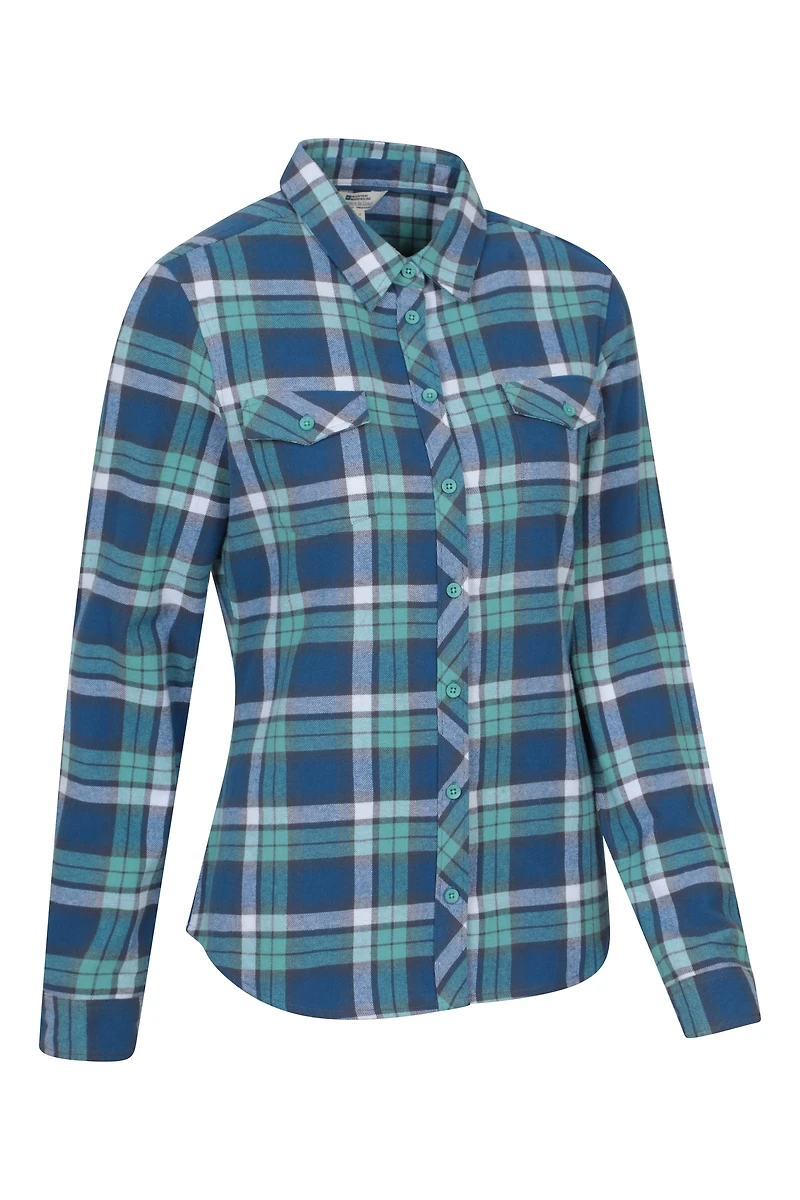 Willow Womens Brushed Flannel Slim-Fit Shirt
