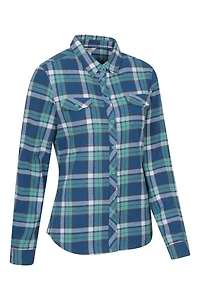 Willow Womens Brushed Flannel Slim-Fit Shirt