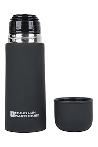 Double Walled Rubber Finish Flask - 12oz