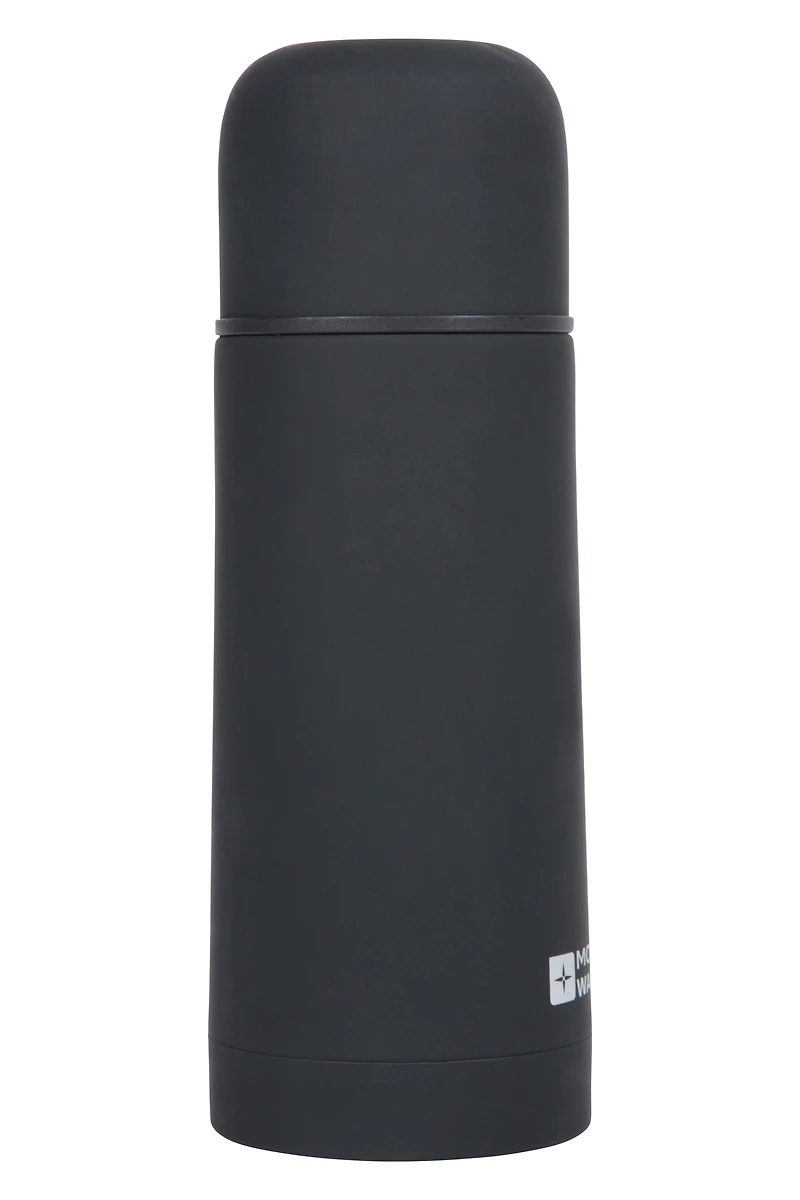 Double Walled Rubber Finish Flask - 12oz