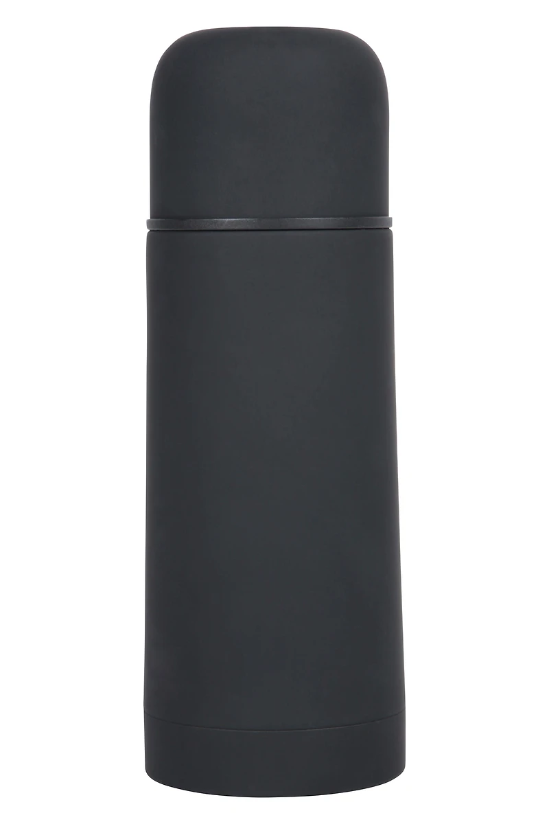 Double Walled Rubber Finish Flask - 12oz