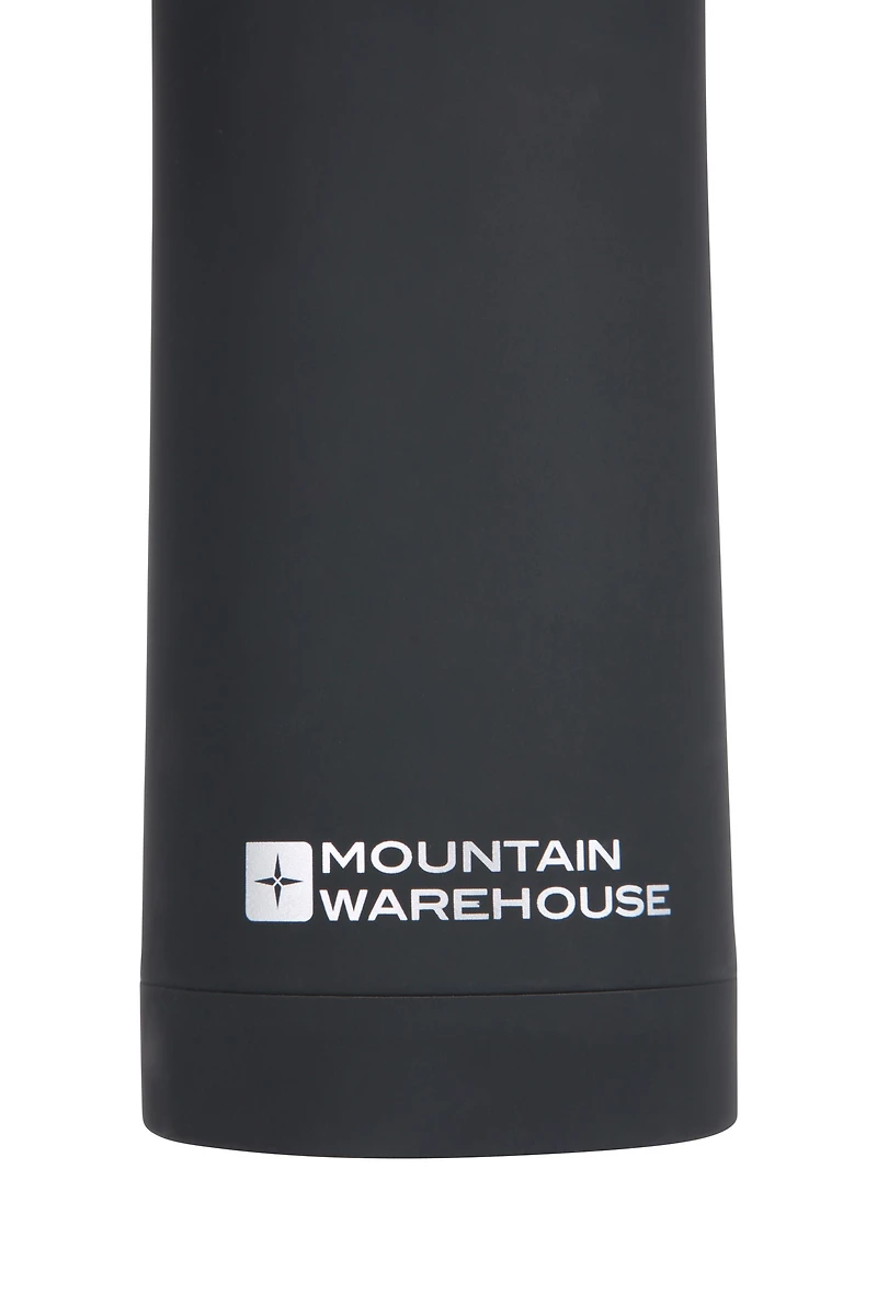 Double Walled Rubber Finish Flask - 12oz