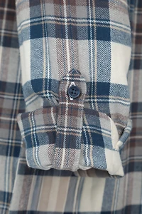 Balsam Womens Brushed Long Line Flannel Shirt