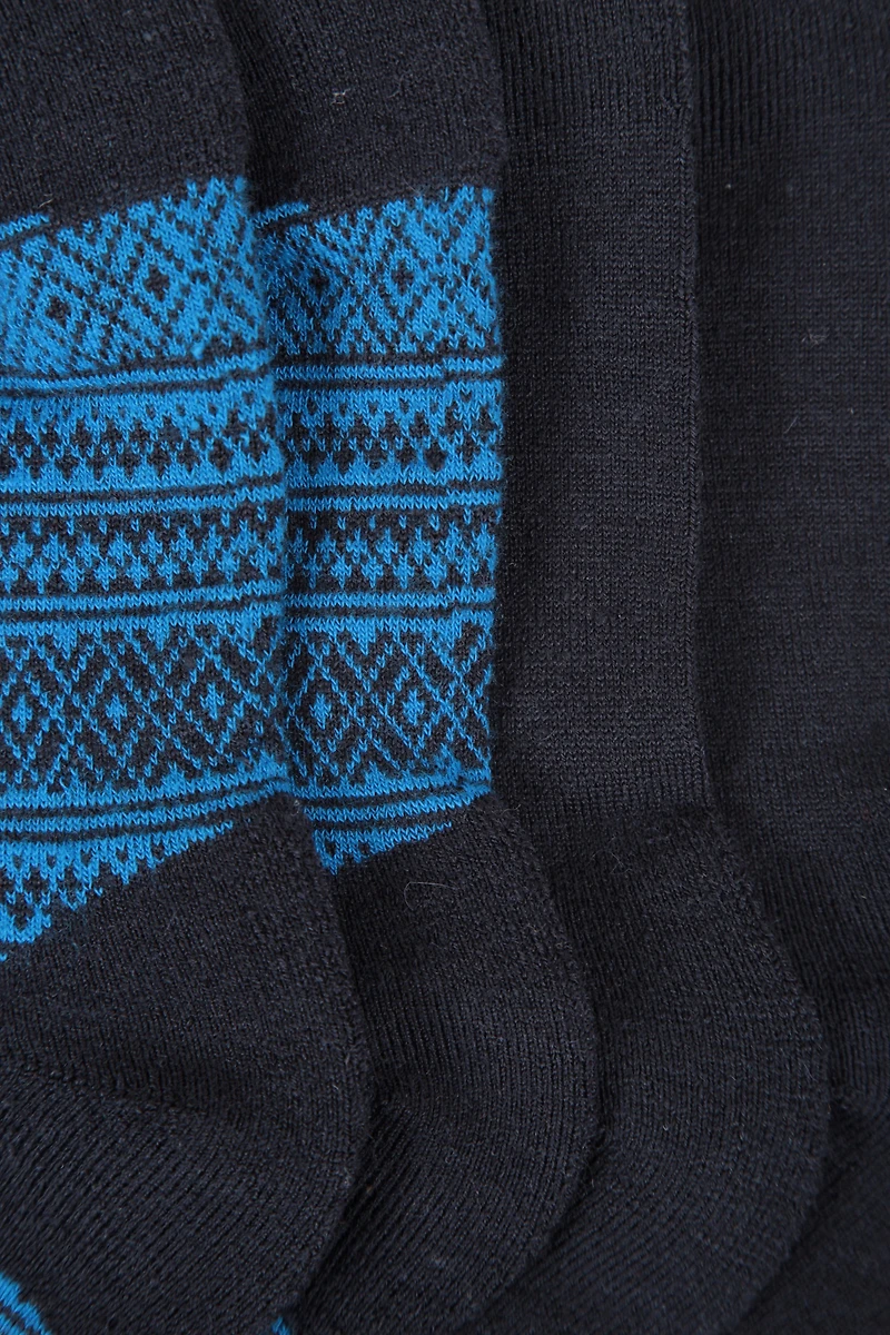 Mens Patterned Merino Mid-Calf Socks 2-Pack