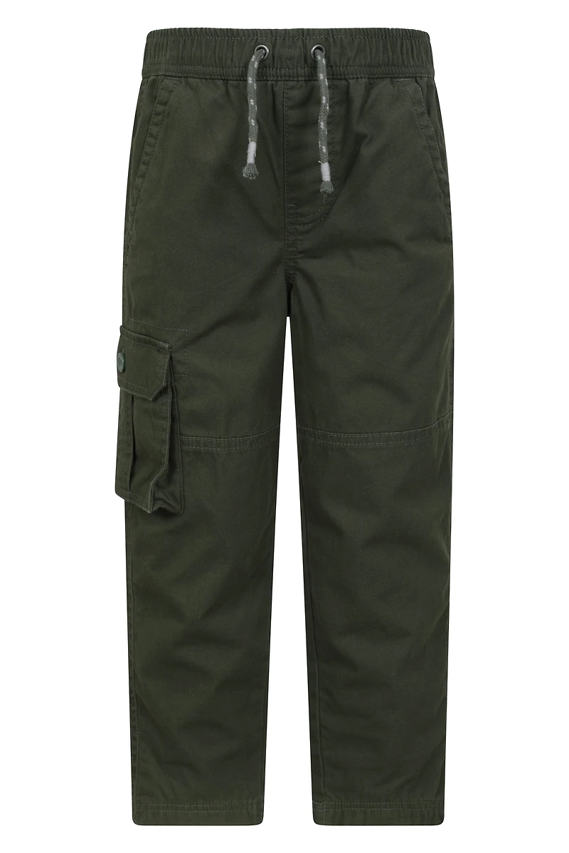 Pull Up Kids Jersey Lined Cargo Pants