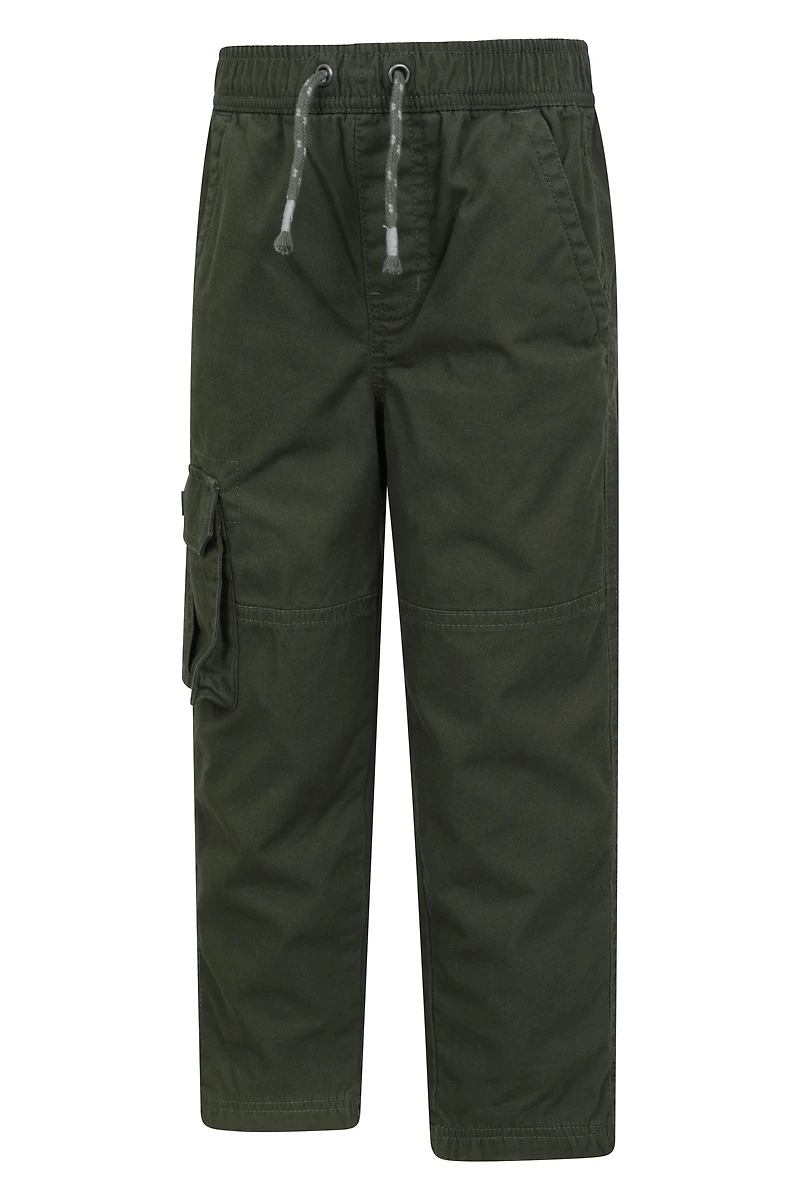 Pull Up Kids Jersey Lined Cargo Pants