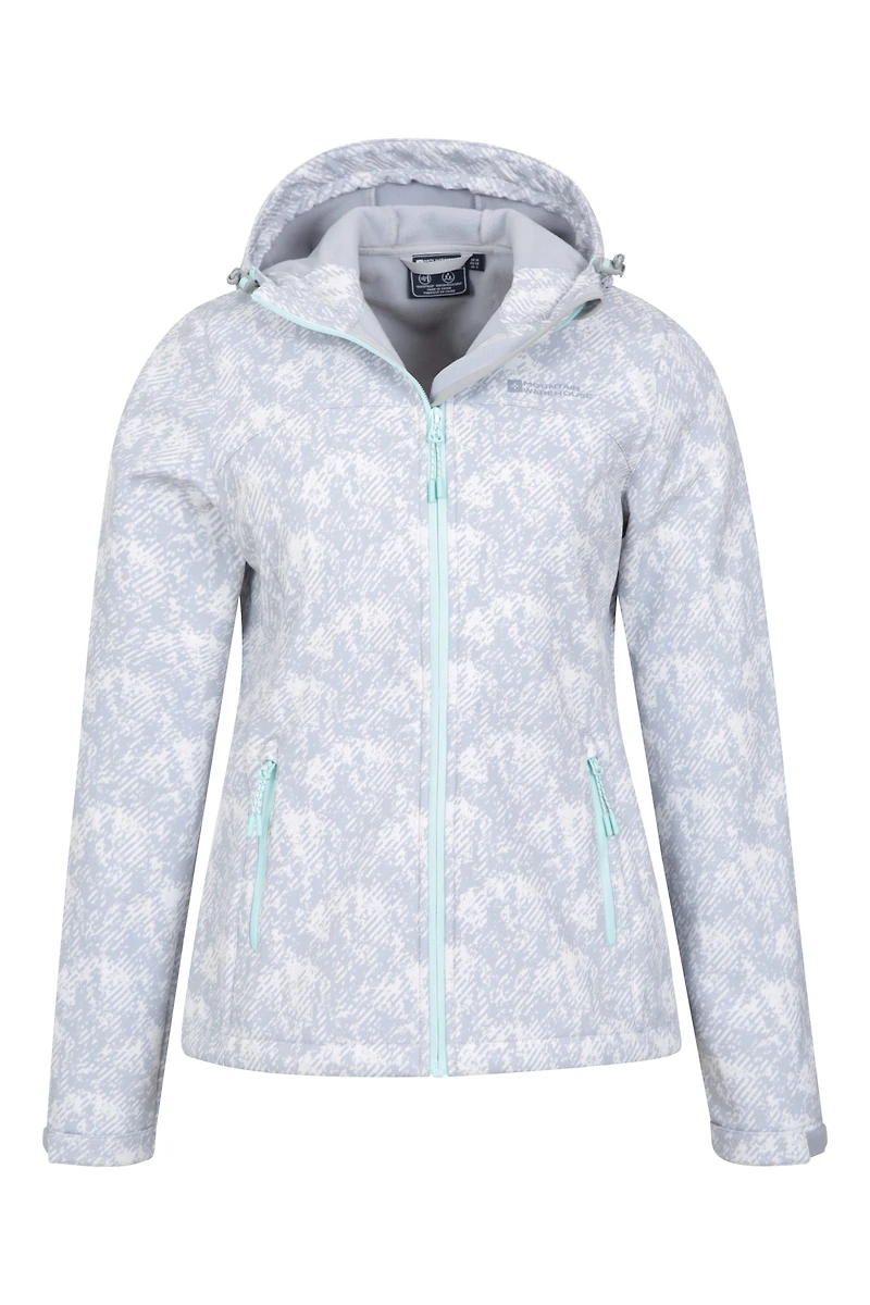 Exodus Womens Printed Water Resistant Softshell Jacket