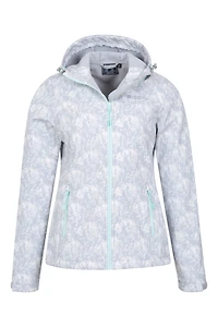 Exodus Womens Printed Water Resistant Softshell Jacket