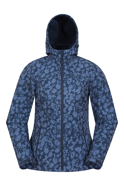 Exodus Womens Printed Water Resistant Softshell Jacket