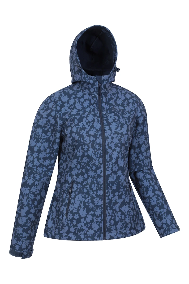 Exodus Womens Printed Water Resistant Softshell Jacket