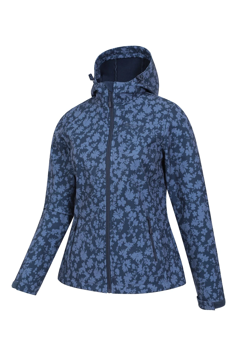 Exodus Womens Printed Water Resistant Softshell Jacket