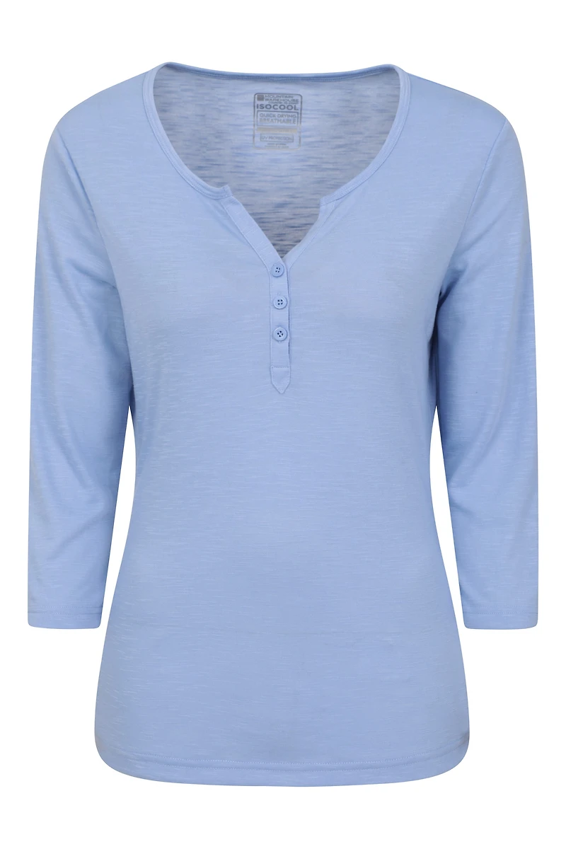 Agra Womens 3/4 Sleeve Slub Tee