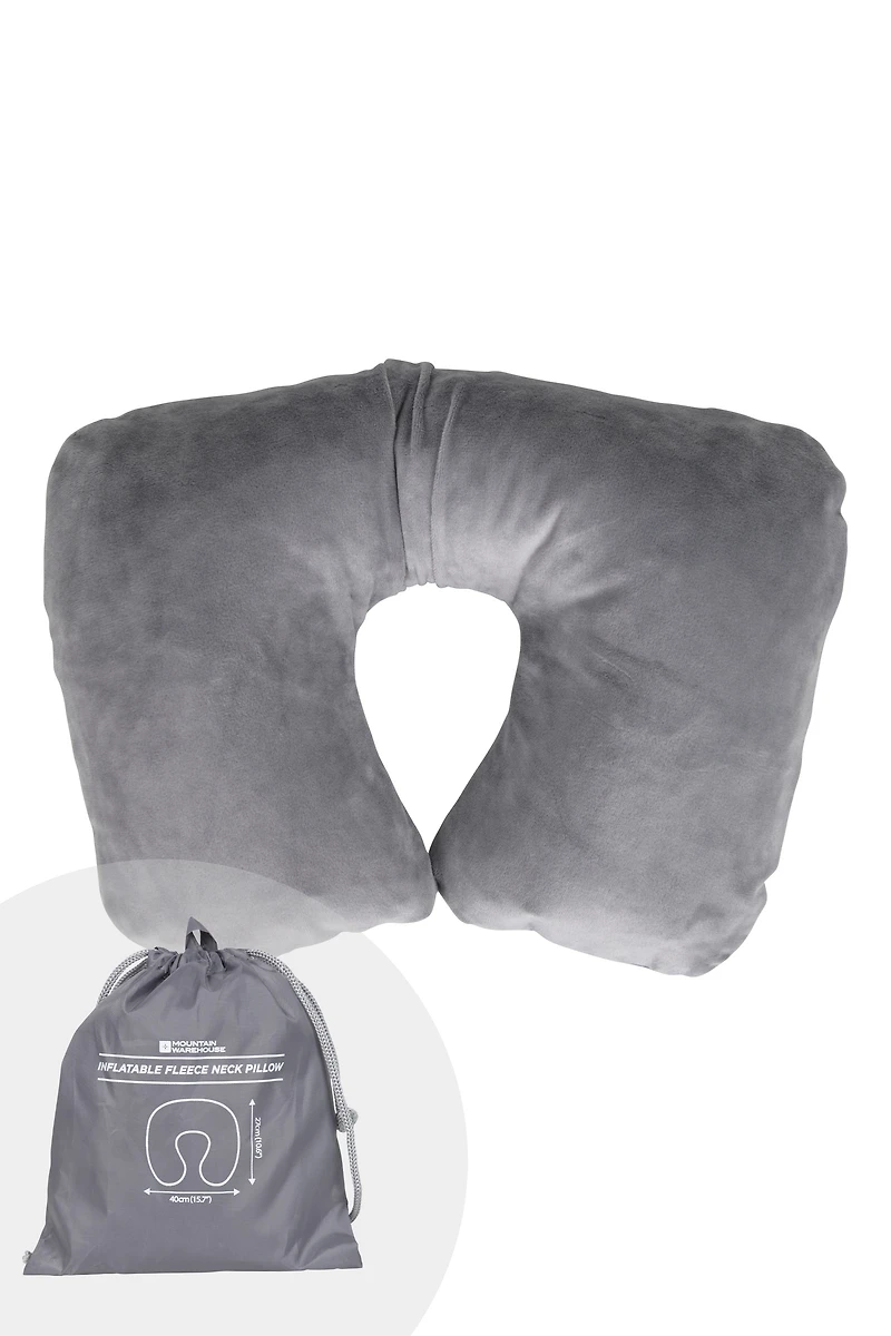 Easy Inflate Fleece Pillow