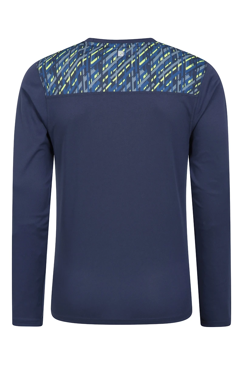 Aspect Panel Long Sleeve Mens Top