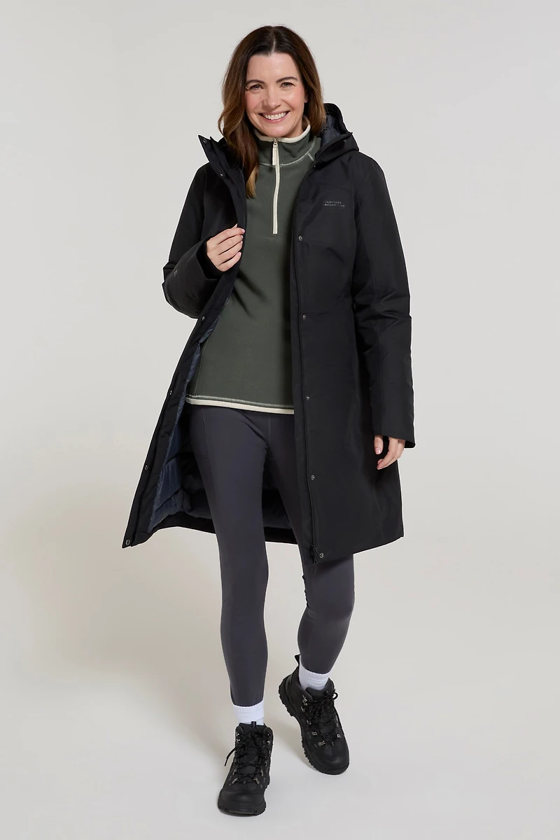 Polar Hybrid Womens Long Down Jacket