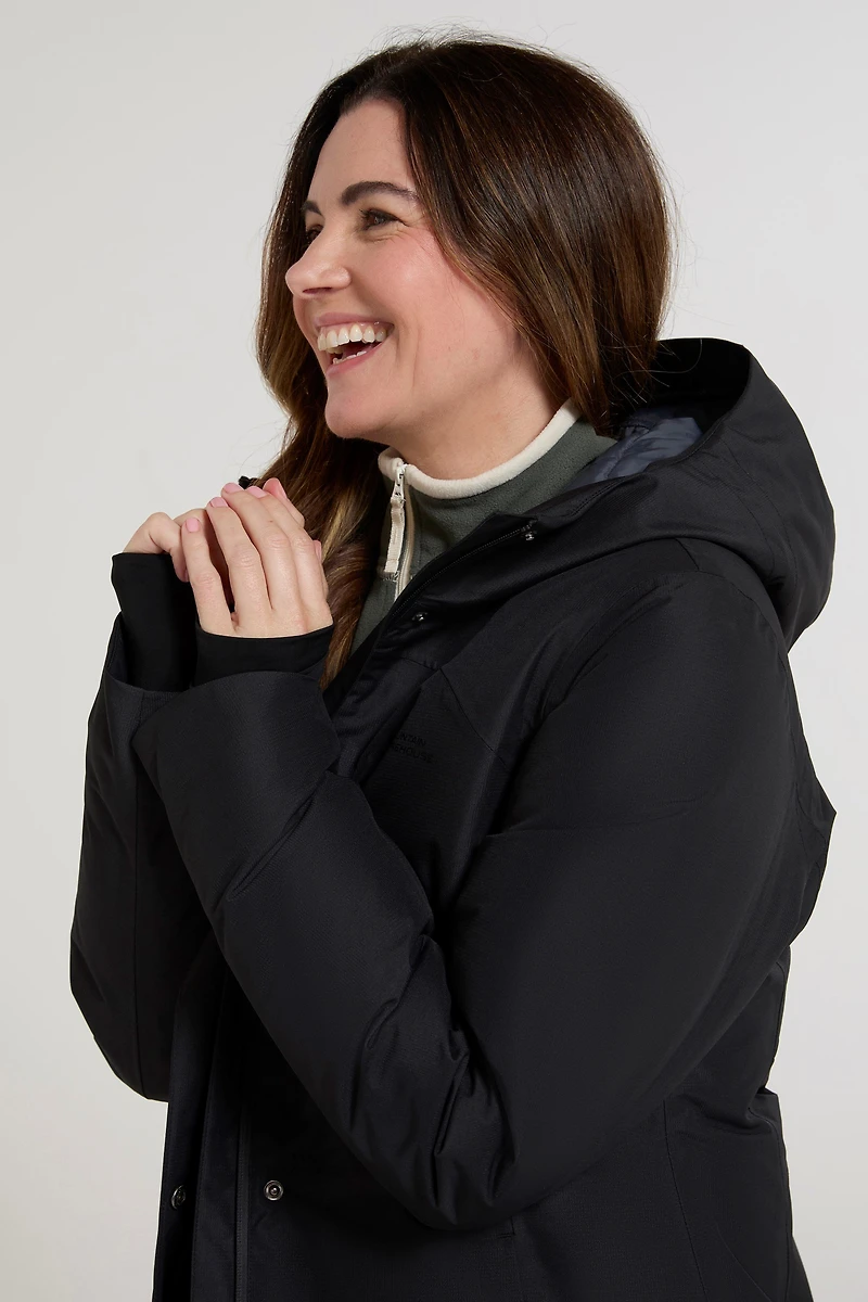 Polar Hybrid Womens Long Down Jacket