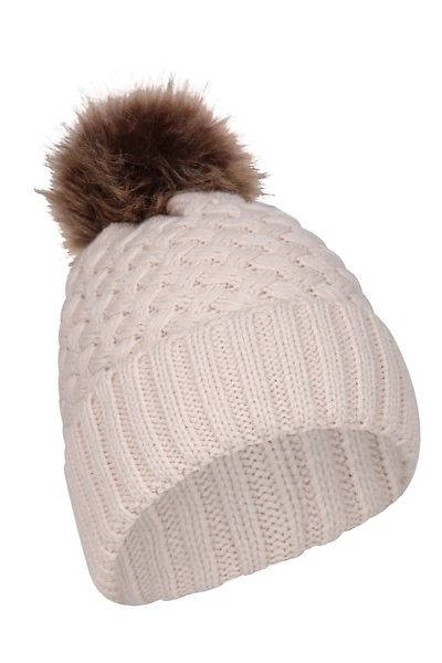 Lisbon Sherpa Lined Womens Thermal Pom-Pom Beanie